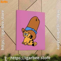 1 cowboy garfield smile on the day pink canvas