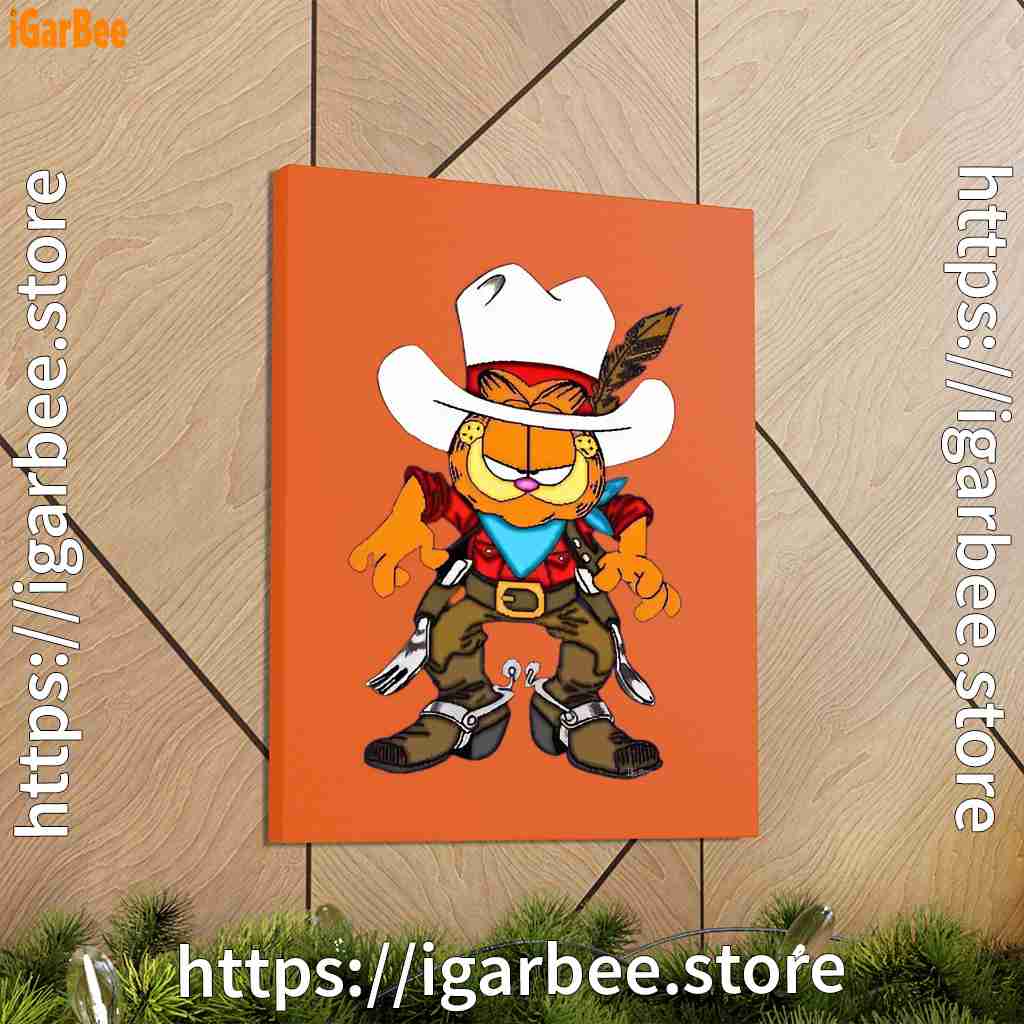 cowboy garfield what do need orange canvas cowboy garfield what do need orange canvas