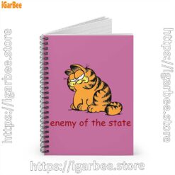1 enemy of the state garfield pink notebook