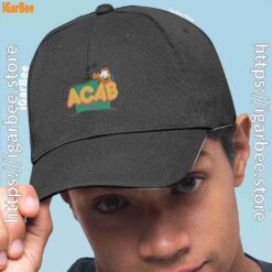 1 garfield acab black hat