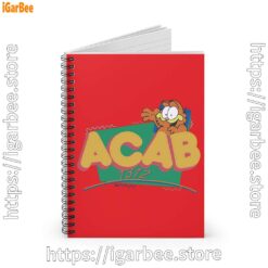 1 garfield acab red notebook