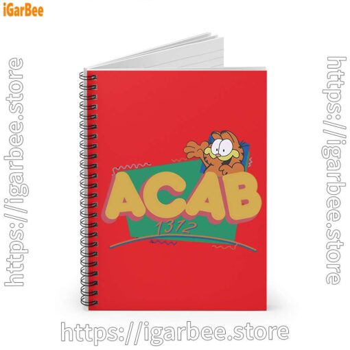 1 garfield acab red notebook