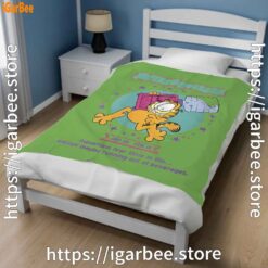 1 garfield aquarius green blanket