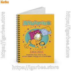 1 garfield aquarius yellow notebook