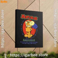 1 garfield aries black canvas