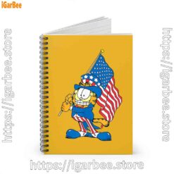 1 garfield black flag yellow notebook