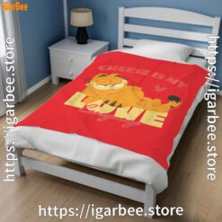 1 garfield cheese is my love lasagna red blanket
