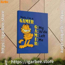 1 garfield gamer blue canvas