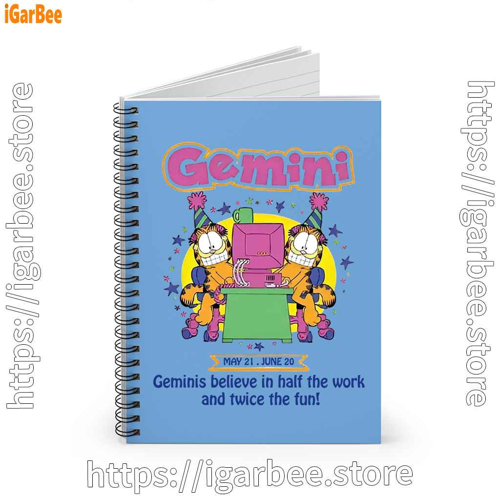 garfield gemini blue notebook garfield gemini blue notebook