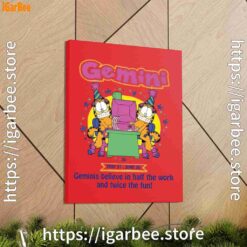 1 garfield gemini red canvas