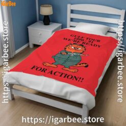 1 garfield gulf war red blanket