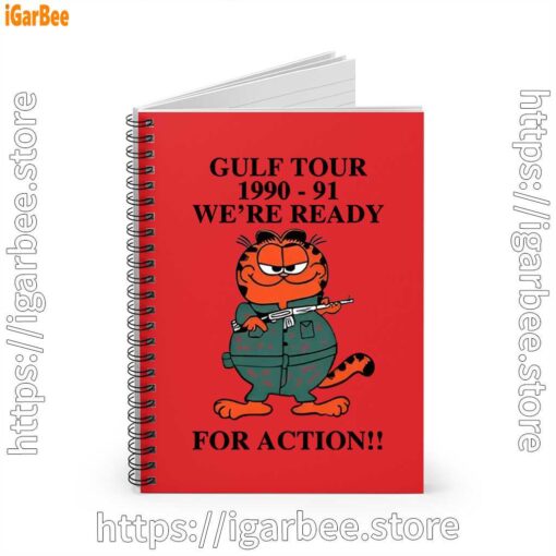 1 garfield gulf war red notebook