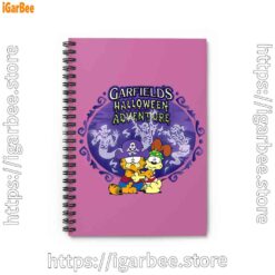 1 garfield halloween adventure hugging pink notebook