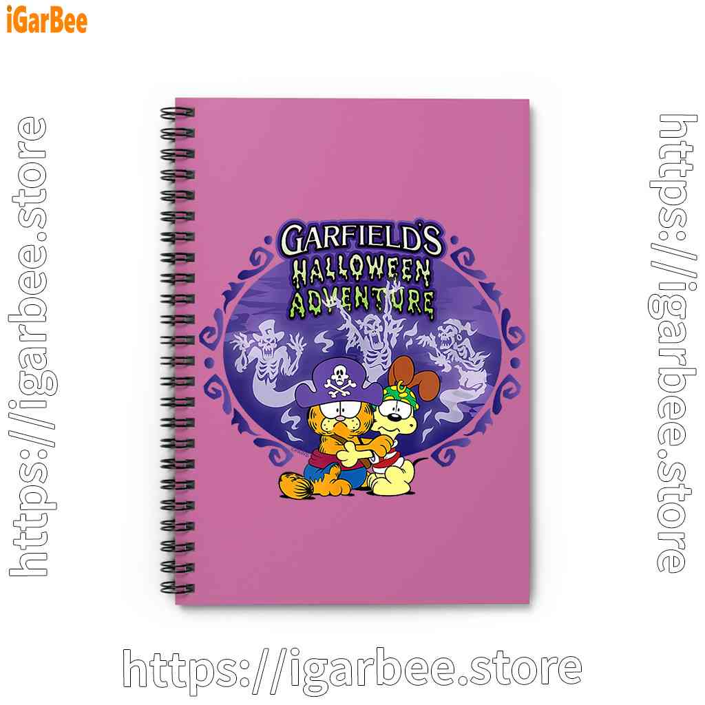 garfield halloween adventure hugging pink notebook garfield halloween adventure hugging pink notebook