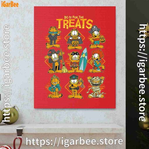 1 garfield halloween costumes grid do it for the treats red canvas
