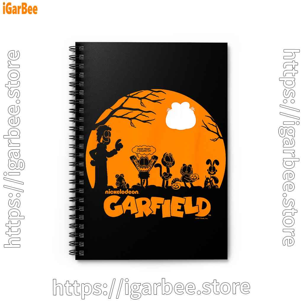 garfield halloween group shot nighttime spooky silhouette black notebook garfield halloween group shot nighttime spooky silhouette black notebook