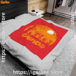 1 garfield halloween group shot nighttime spooky silhouette red blanket