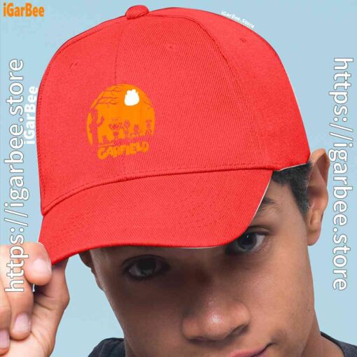 1 garfield halloween group shot nighttime spooky silhouette red hat