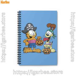 1 garfield halloween odie pirates blue notebook
