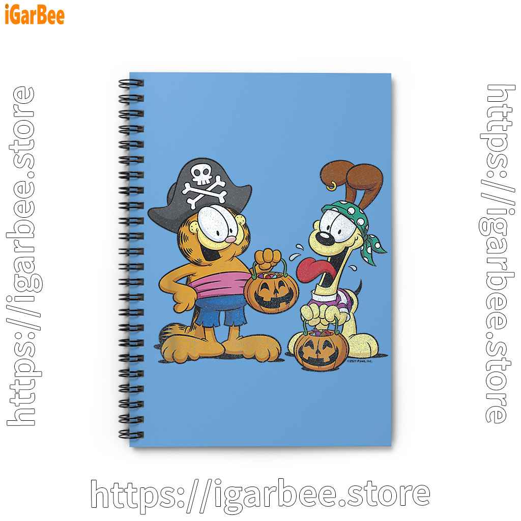 garfield halloween odie pirates blue notebook garfield halloween odie pirates blue notebook