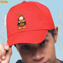 1 garfield halloween trick or treat pumpkin red hat