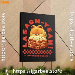 1 garfield lasagna yeah black canvas