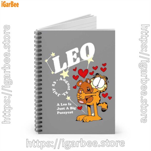 1 garfield leo brown notebook