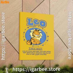 1 garfield leo zodiac sign horoscope humor yellow canvas