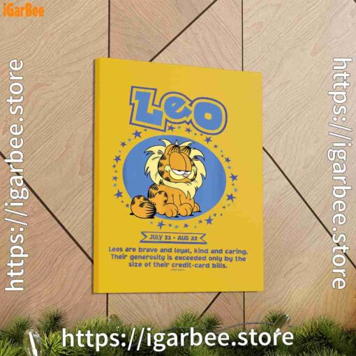 1 garfield leo zodiac sign horoscope humor yellow canvas