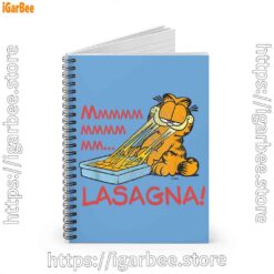1 garfield mmm lasagna is life blue notebook