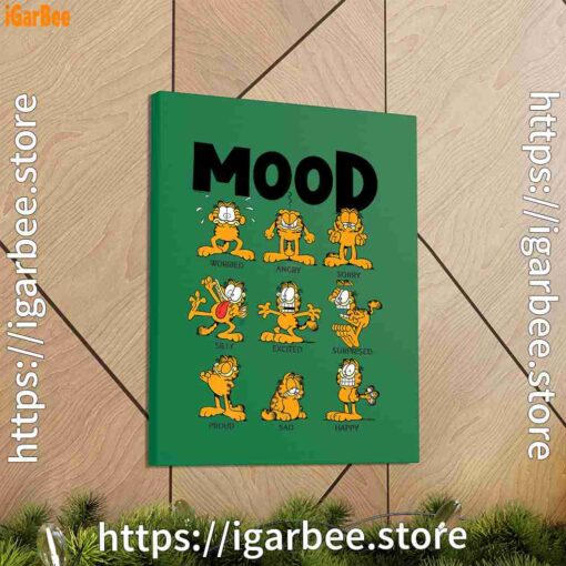 1 garfield mood green canvas
