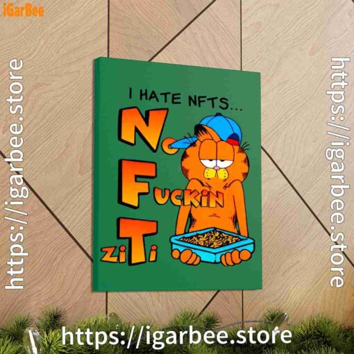 1 garfield nft green canvas