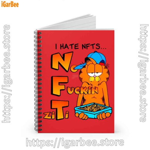 1 garfield nft red notebook