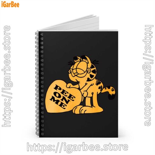 1 garfield pee on me black notebook