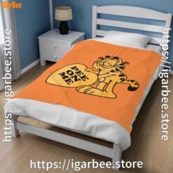 1 garfield pee on me orange blanket