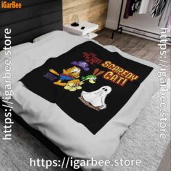1 garfield scaredy cat halloween black blanket