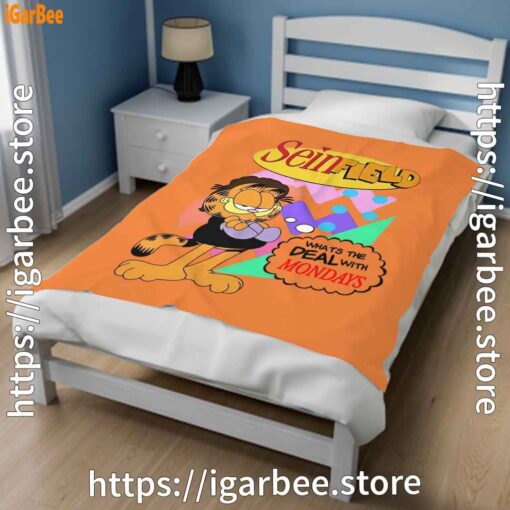 1 garfield seinfeld orange blanket