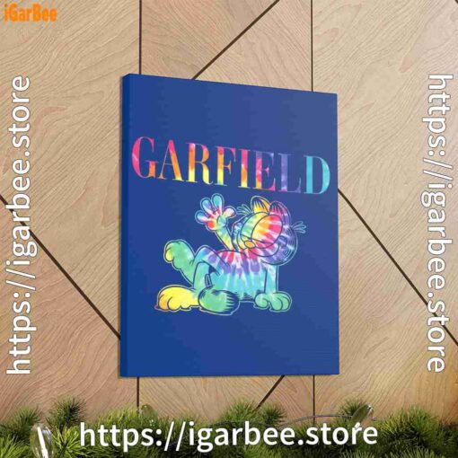 1 garfield tie dye blue canvas