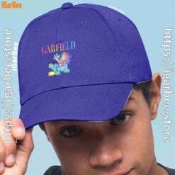 1 garfield tie dye blue hat