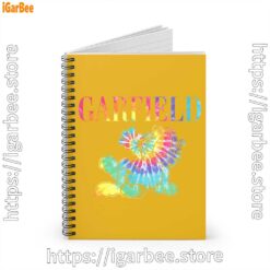 1 garfield tie dye yellow notebook