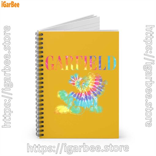 1 garfield tie dye yellow notebook