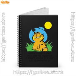 1 garfield when die black notebook