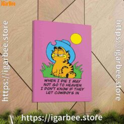 1 garfield when die pink canvas