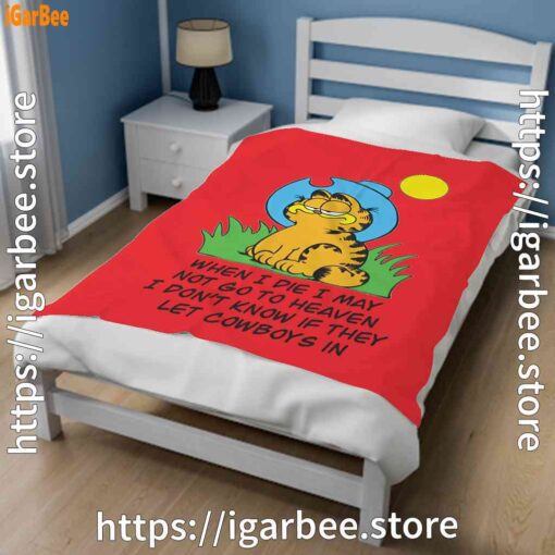 1 garfield when die red blanket