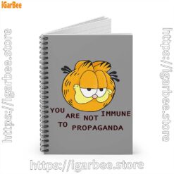 1 garfield you are not immune to propaganda brown notebook