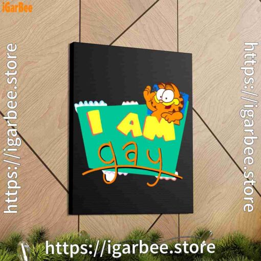 1 gay garfield black canvas
