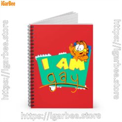 1 gay garfield red notebook