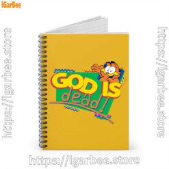 1 god is dead garfield yellow notebook
