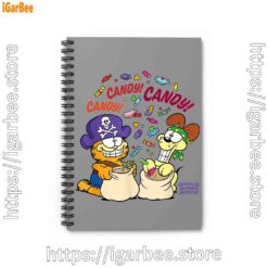 1 halloween garfield eat candy it’s lifestyle brown notebook
