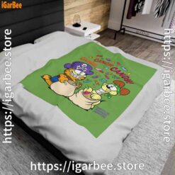 1 halloween garfield eat candy it’s lifestyle green blanket